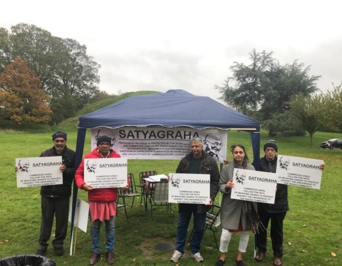 Following the path of Gandhi to protect the Hindu Temple in Cambridge
