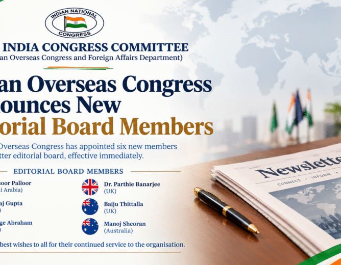 Indian Overseas Congress Announces New Editorial Board Members